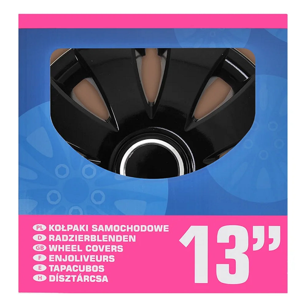 ProPlus 310846S Satz Radblenden Radkappen Aura Schwarz 13 Zoll 4 Stück