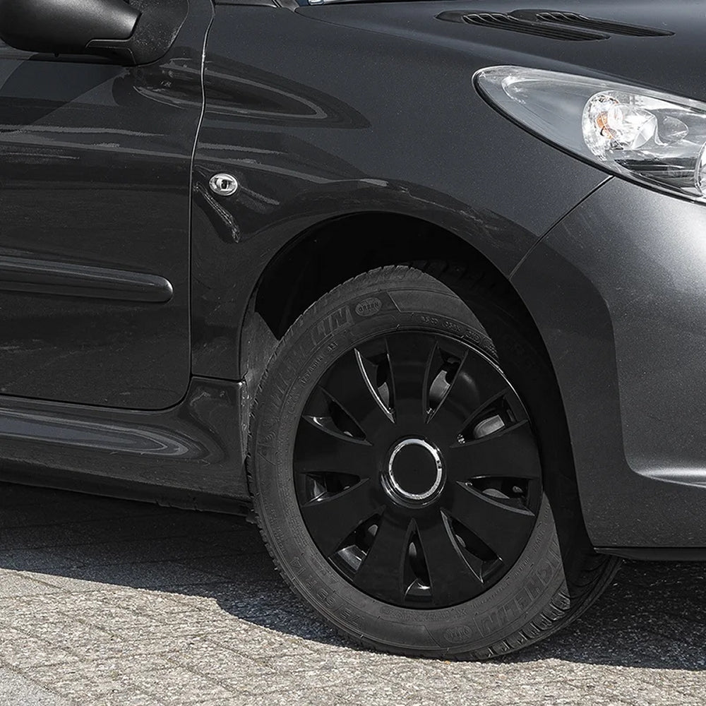 ProPlus 310846S Satz Radblenden Radkappen Aura Schwarz 13 Zoll 4 Stück