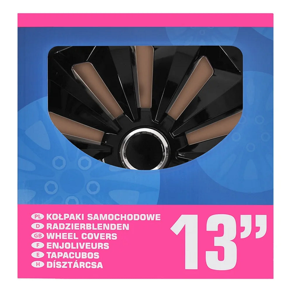 ProPlus 310854S Satz Radblenden Radkappen Fox Schwarz 13 Zoll 4 Stück