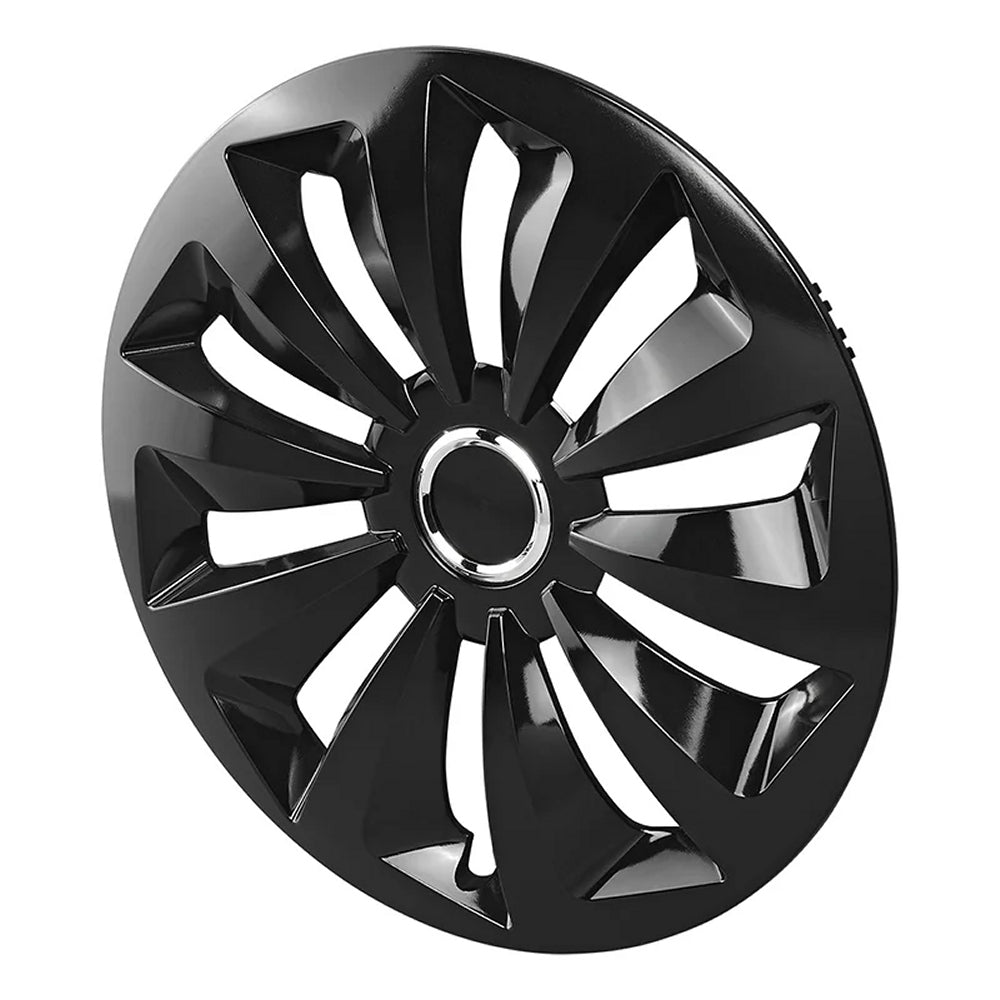 ProPlus 310856S Satz Radblenden Radkappen Fox Schwarz 14 Zoll 4 Stück