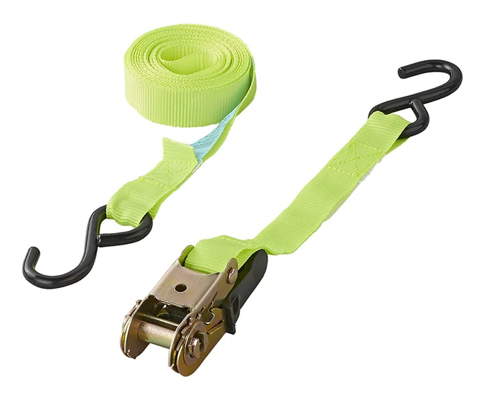 ProPlus 320205 Set 4 Stück Spanngurt mit Ratsche + 2 Haken 5 Meter