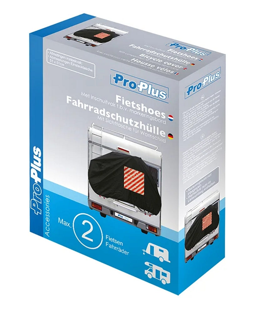 ProPlus 330286 Fahrradschutzhülle für 2 Fahrräder mit Sichttasche für Warnschild