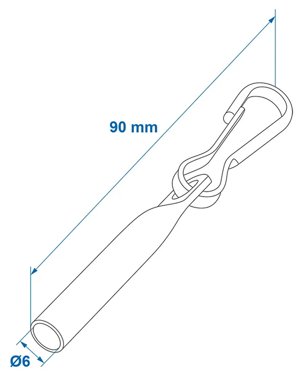 ProPlus 340706AC01 10 Stück Seil Endverschluß Ø6mm mit Simplexhaken
