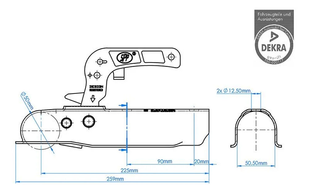 ProPlus 341013 Kugelkupplung rund 50mm Anhängerkupplung