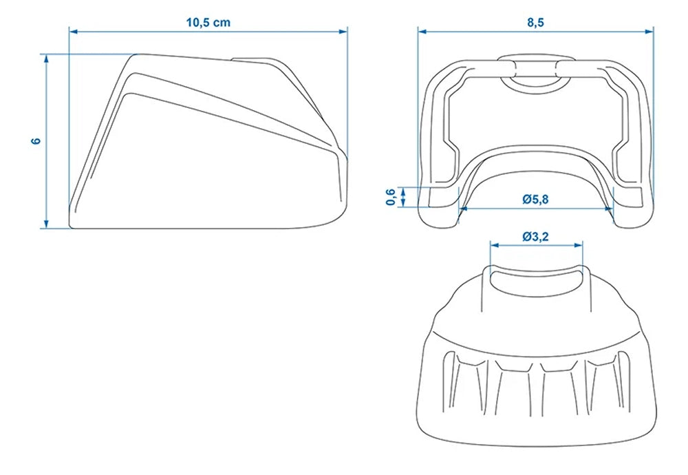 ProPlus 341079V02 Soft Dock Auffahrschutz für AL-KO Kupplung blau 85x74x110mm AHK Pkw