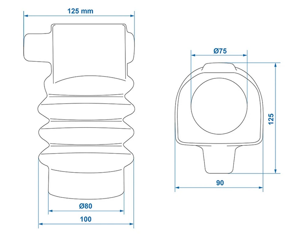 ProPlus 341094 Faltenbalg für Auflaufeinrichtung 75/80mm für Williams KFG35