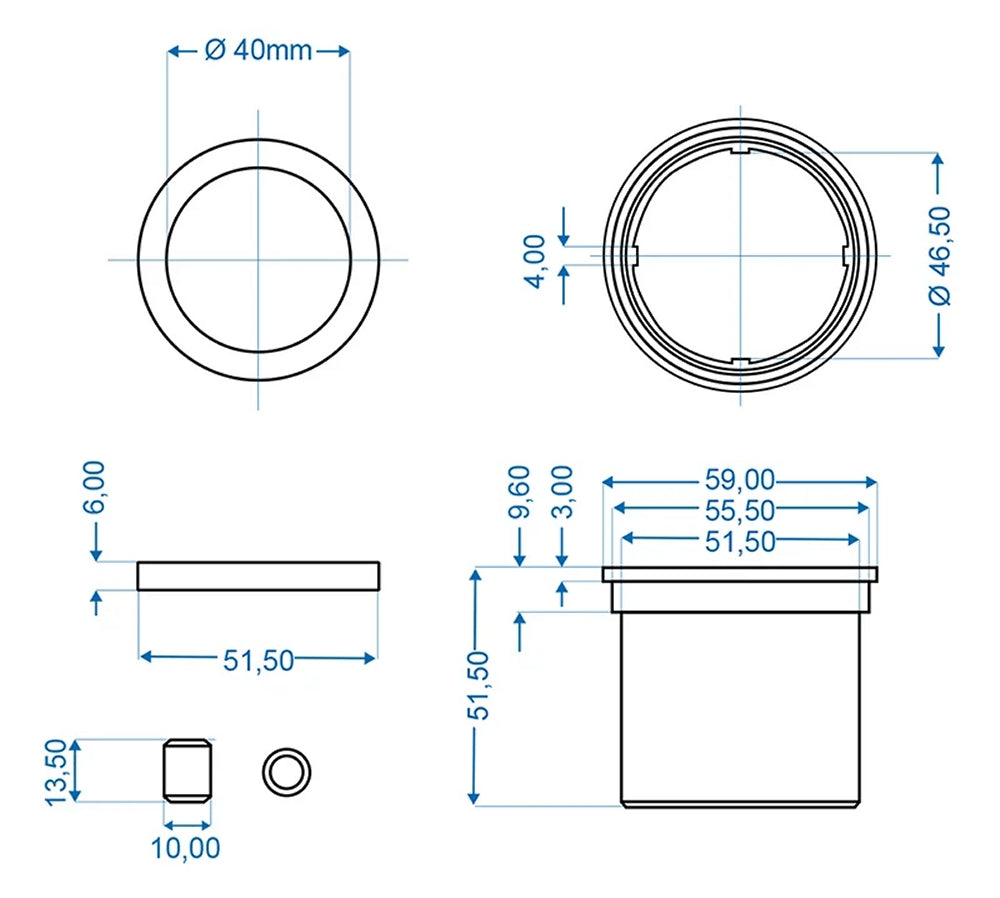 ProPlus 341128V01 Lagerbuchsen Gleitlager für Auflaufeinrichtung passend für Knott
