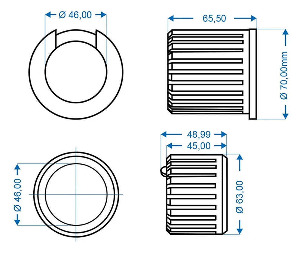 ProPlus 341128V03 Lagerbuchsen Gleitlager für Auflaufeinrichtung passend für BPW/Peitz