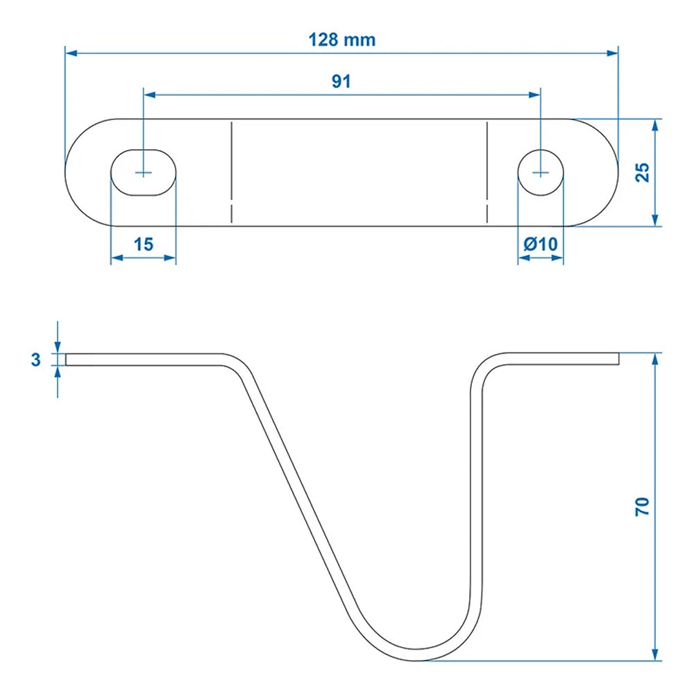 ProPlus 341200 Deichselstütze Höhe 70mm Deichselbügel