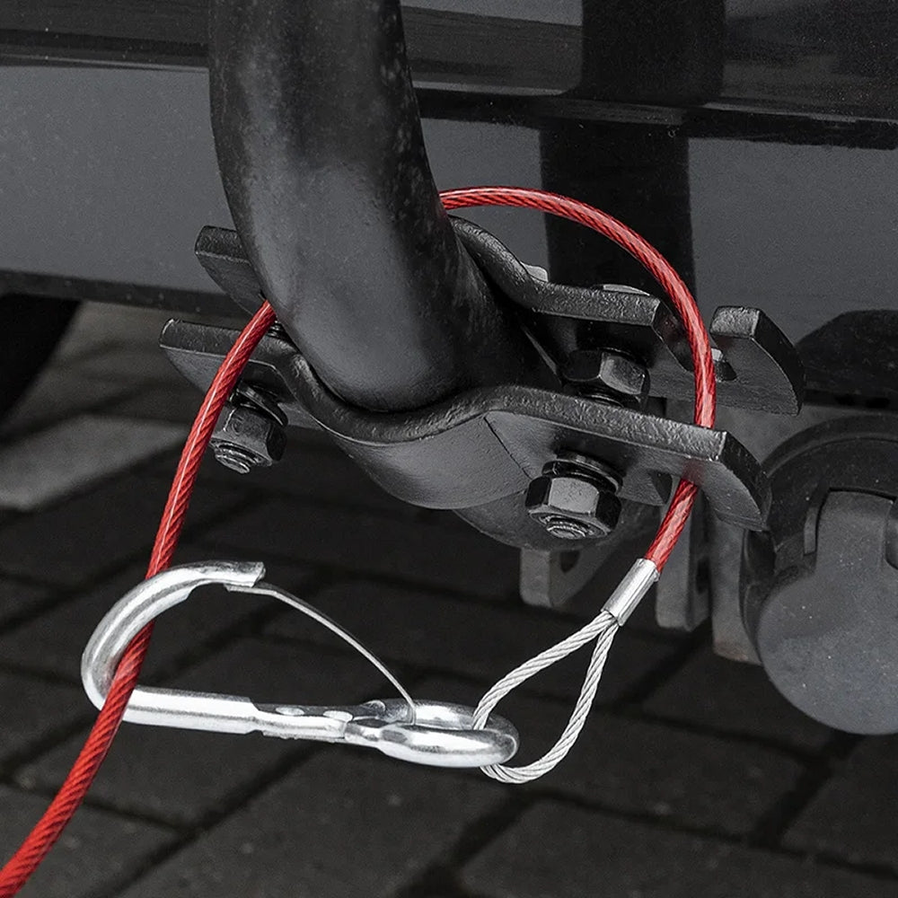 ProPlus 341205B Sicherheitskupplung mit Falz Schwarz für Abreißseil Anhänger
