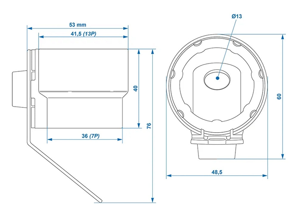 ProPlus 341206V01BL Steckerhalter für Anhänger Anhängersteckerhalter 7 polig 13 polig