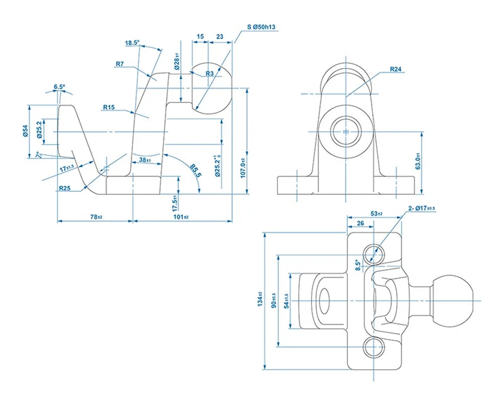 ProPlus 341216V01 Anhängerkupplung silber zweifach Ausführung max. 3,5t D-Wert 20,2kN