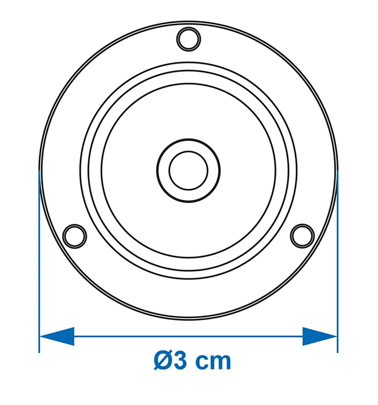 ProPlus 341217 Wasserwaage rund Ø3cm für Wohnwagen, Wohnmobil und Caravan