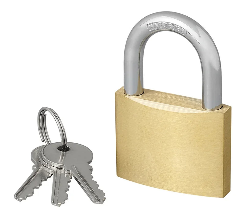 ProPlus 341315 Vorhängeschloss mit 3 x Schlüssel Breite 50mm Messing