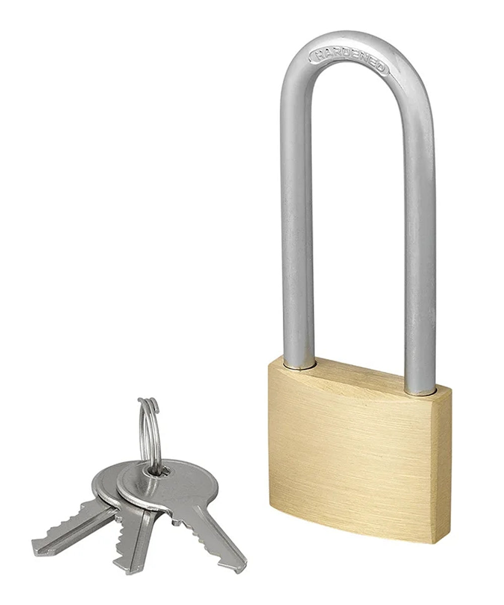 ProPlus 341316 Vorhängeschloss 3 Schlüssel 40mm Messing mit langem Bügel 75mm