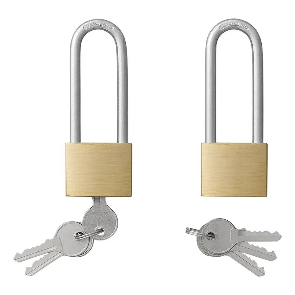 ProPlus 341316 Vorhängeschloss 3 Schlüssel 40mm Messing mit langem Bügel 75mm