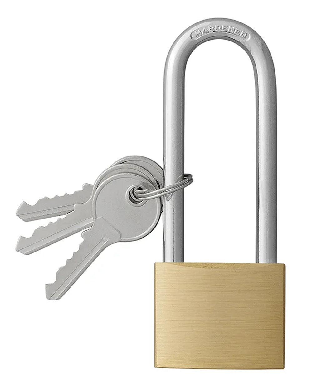 ProPlus 341316 Vorhängeschloss 3 Schlüssel 40mm Messing mit langem Bügel 75mm