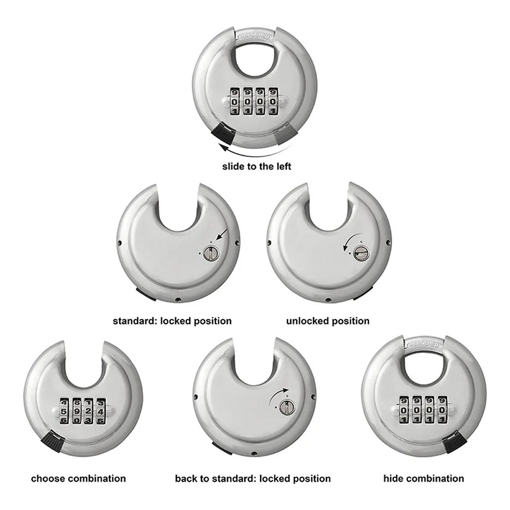 ProPlus 341317 Rundbügel Vorhängeschloss Zahlenkombination 4stellig