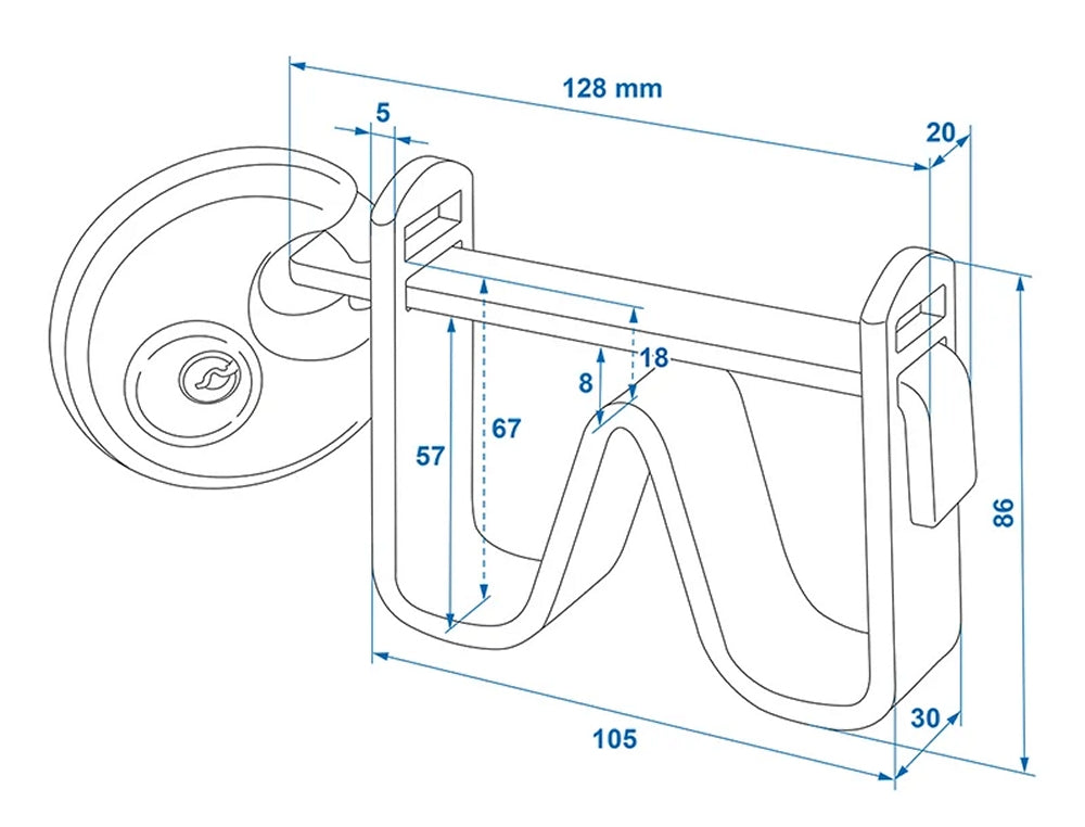 ProPlus 341323 Kupplungsschloss Bügelmodell mit Rundbügel Vorhängeschloss