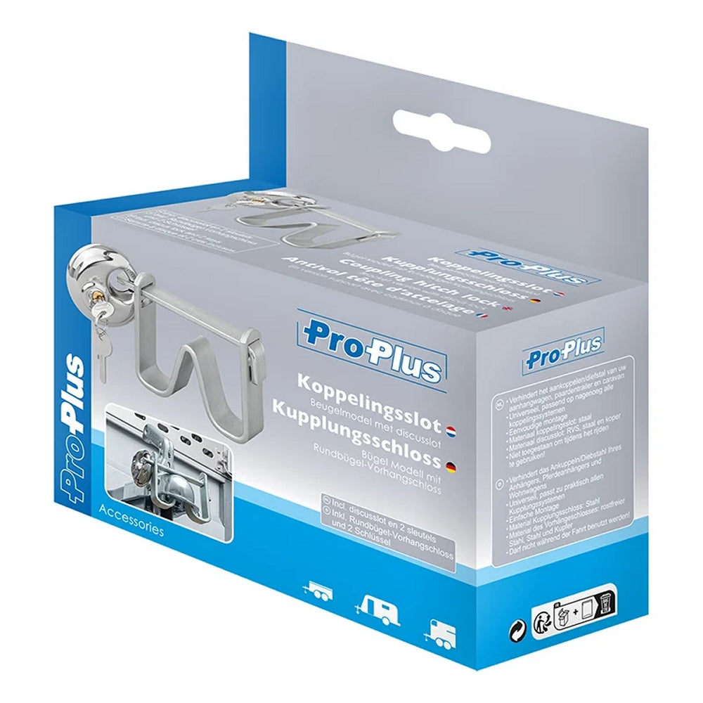 ProPlus 341323 Kupplungsschloss Bügelmodell mit Rundbügel Vorhängeschloss