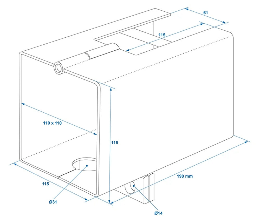 ProPlus 341324 Diebstahlsicherung Kastenschloss klappbar OHNE Schloss für Anhänger