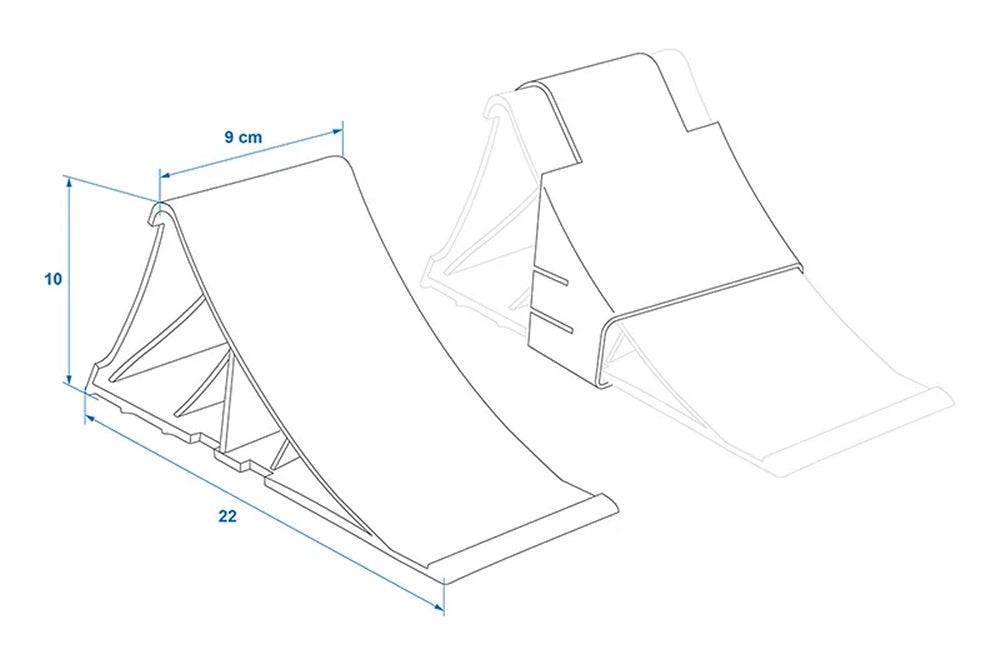 ProPlus 341343WH Unterlegkeil Kunststoff Weiß mit Halter