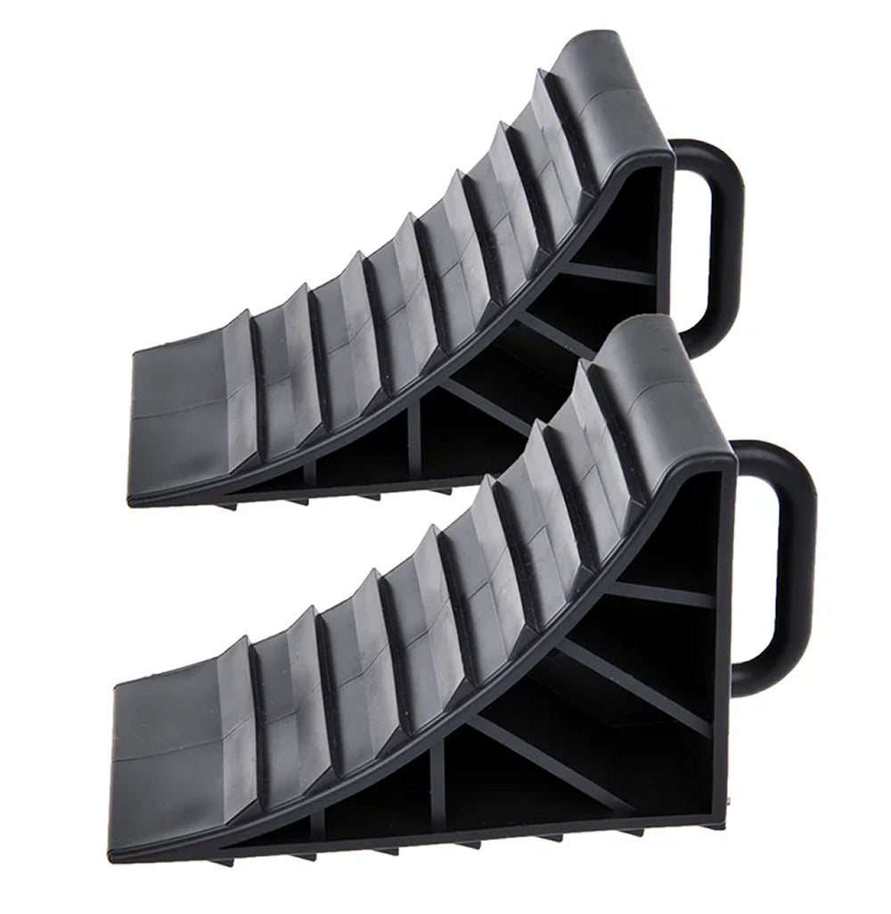 ProPlus 341347 Paar Unterlegkeile mit Griff Bremskeile Wohnwagen Anhänger