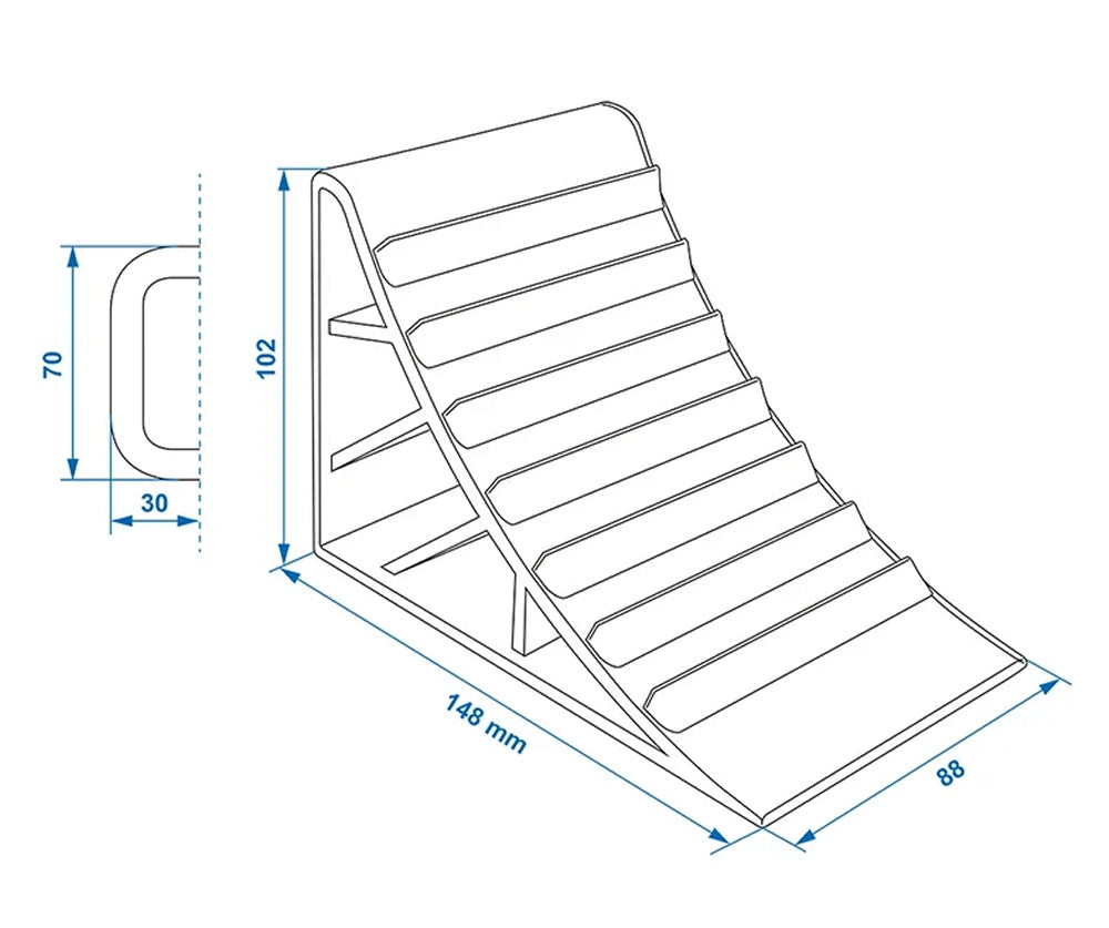 ProPlus 341347 Paar Unterlegkeile mit Griff Bremskeile Wohnwagen Anhänger