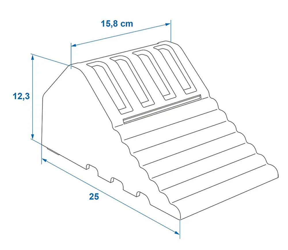 ProPlus 341352 Unterlegkeil Kunststoff L mit Griff