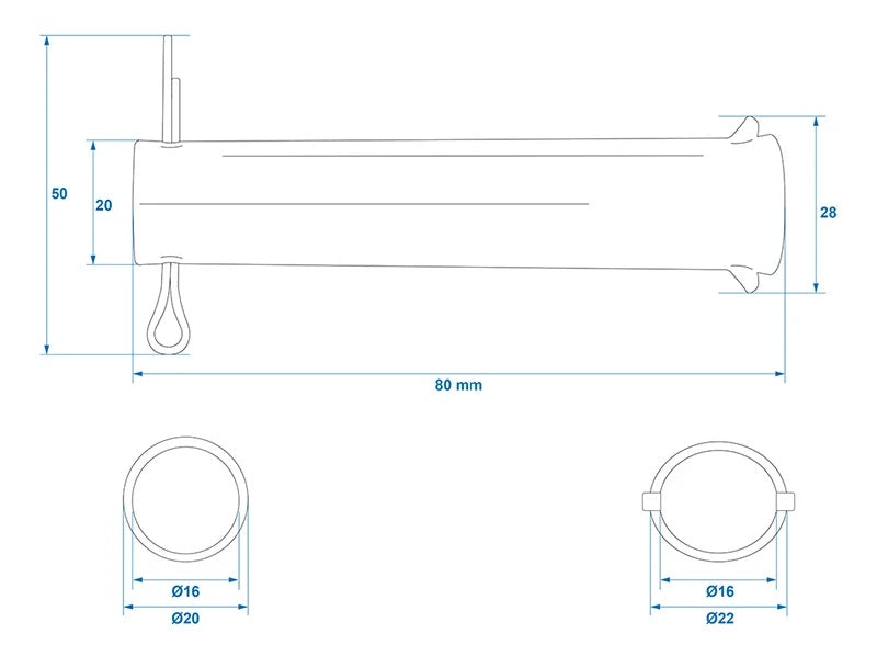 ProPlus 341501AC02 Achse für Stützrad 48mm 341501