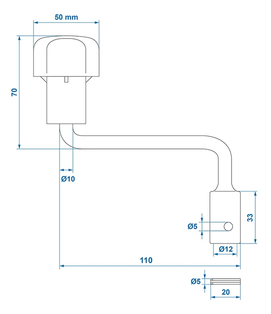 ProPlus 341503AC01 Hebel für Stützrad 48mm 341503 341507 Handhebel