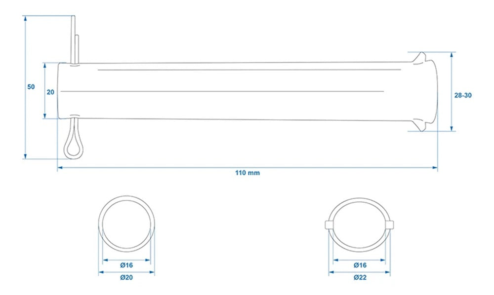 ProPlus 341503AC02 Achse für Stützrad 48mm 341503 341507