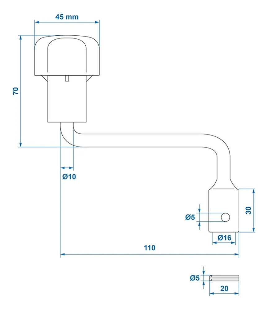 ProPlus 341505AC01 Hebel für Stützrad 60mm 341505 Handhebel