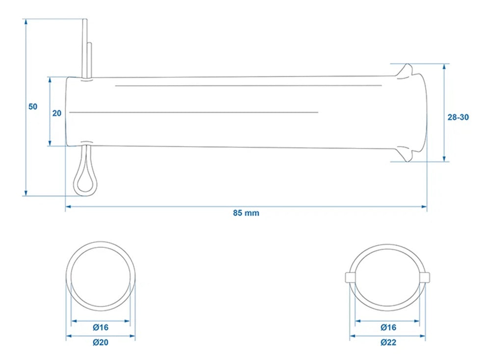 ProPlus 341505AC02 Achse für Stützrad 60mm 341505
