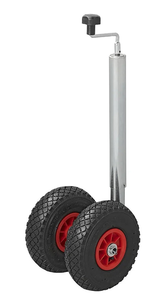 ProPlus 341508 Doppelstützrad 48mm 2x Kunststofffelge mit Luftreifen 260x85mm