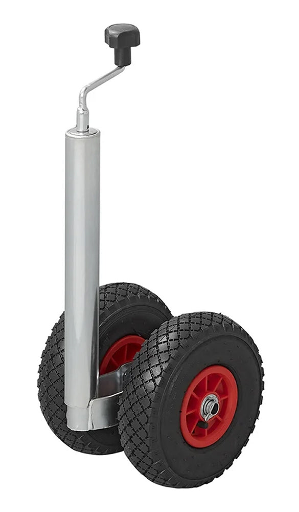 ProPlus 341508 Doppelstützrad 48mm 2x Kunststofffelge mit Luftreifen 260x85mm