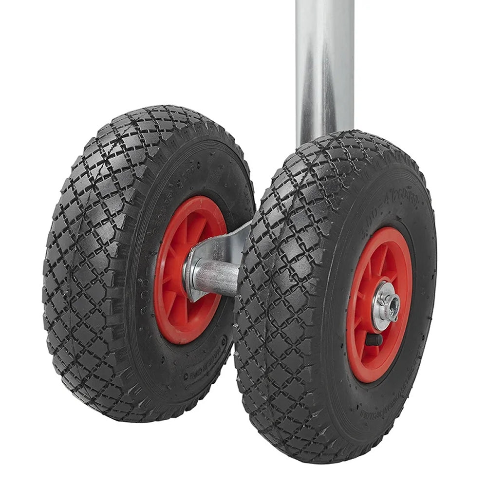 ProPlus 341508 Doppelstützrad 48mm 2x Kunststofffelge mit Luftreifen 260x85mm