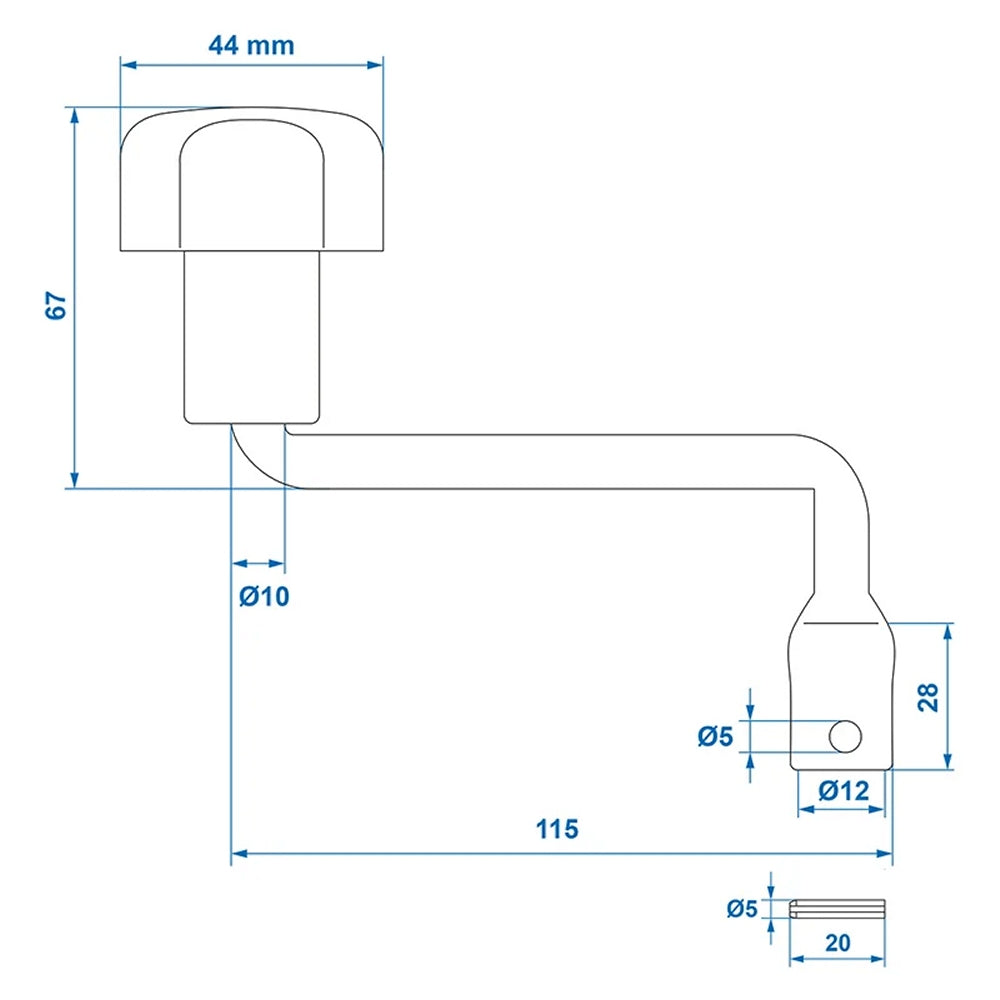 ProPlus 341508AC01 Hebel für Stützrad 48mm 341508 Handhebel