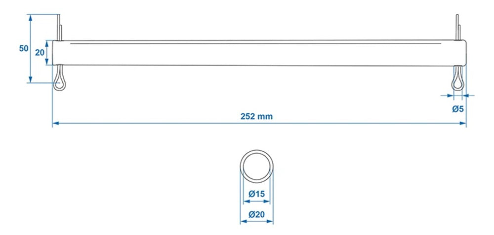 ProPlus 341508AC02 Achse für Stützrad 48mm 341508