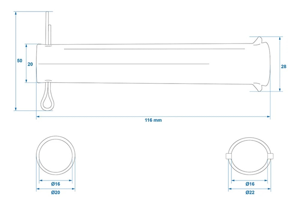 ProPlus 341509AC02 Achse für Stützrad Ø48mm zu ProPlus 341509