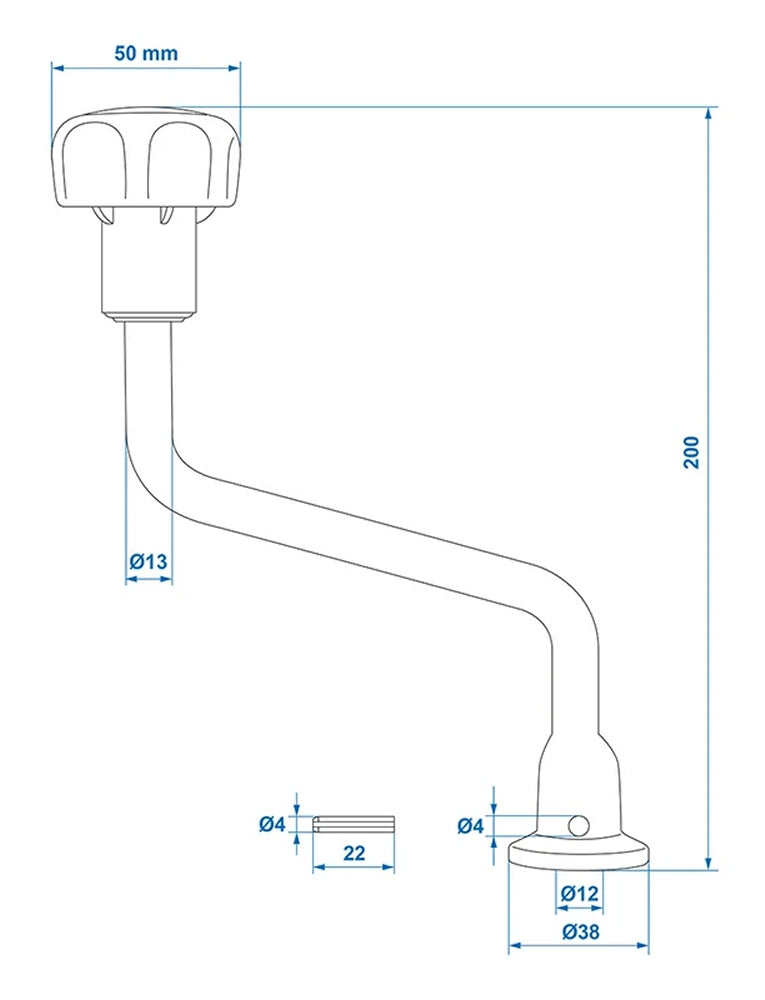 ProPlus 341510AC01 Hebel für Stützrad 48mm 341510 Handhebel