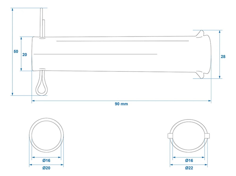 ProPlus 341512AC02 Achse für Stützrad 60mm 341512