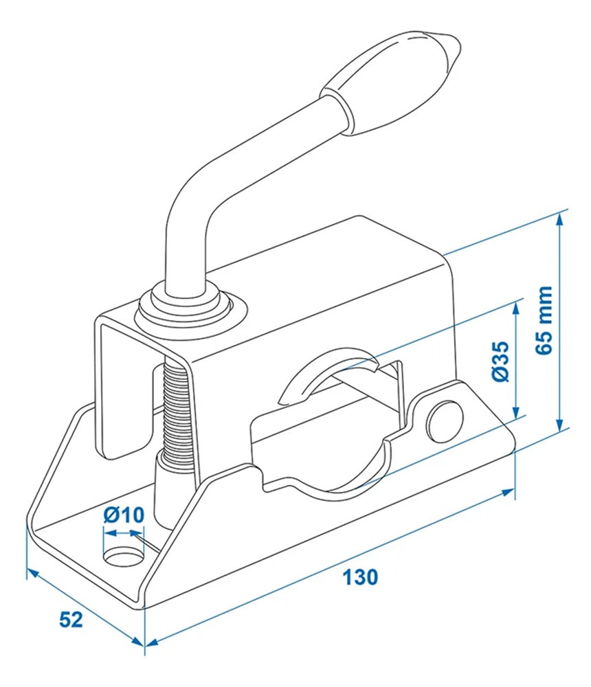 ProPlus 341531 Klemmschelle 35mm für Stützrad Stützradhalterung