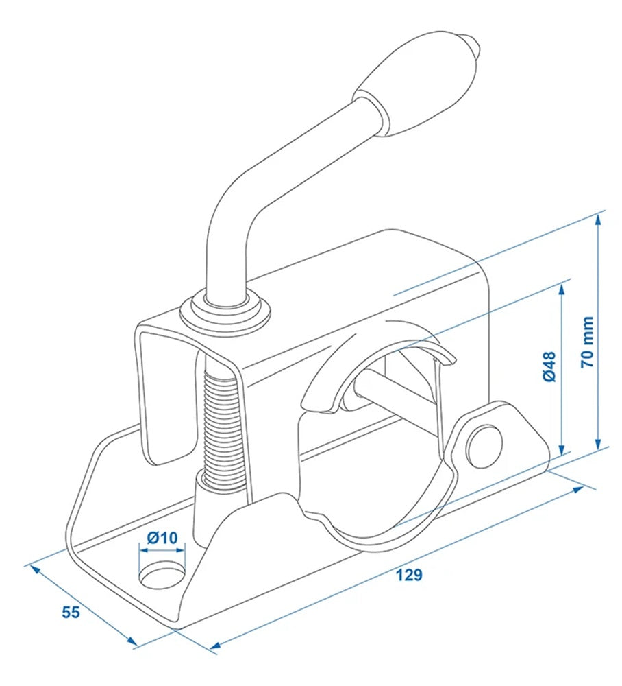 ProPlus 341532 Klemmschelle 48mm für Stützrad Stützradhalterung