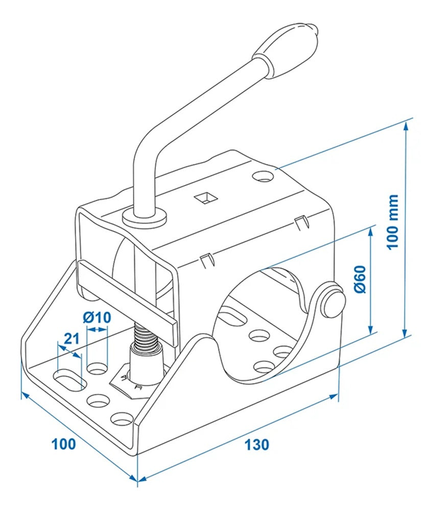 ProPlus 341537 Klemmschelle 60mm für Stützrad Stützradhalterung