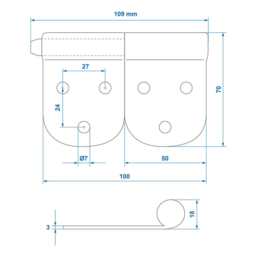 ProPlus 342110V03 Flaggenscharnier Klappscharnier Anhänger