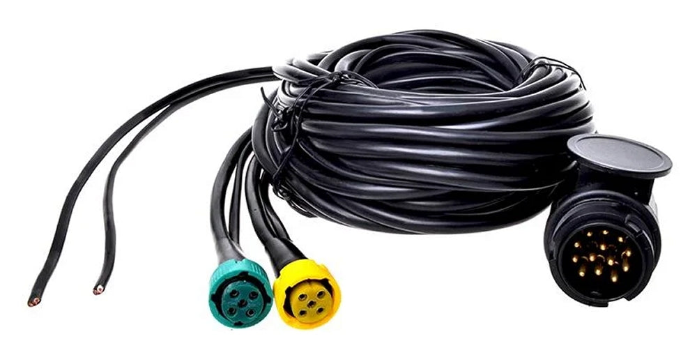 ProPlus 343091 Kabelsatz 5 Meter mit Stecker 13 polig 2 Steckverbinder 5 polig & DC Abgang 4 Meter