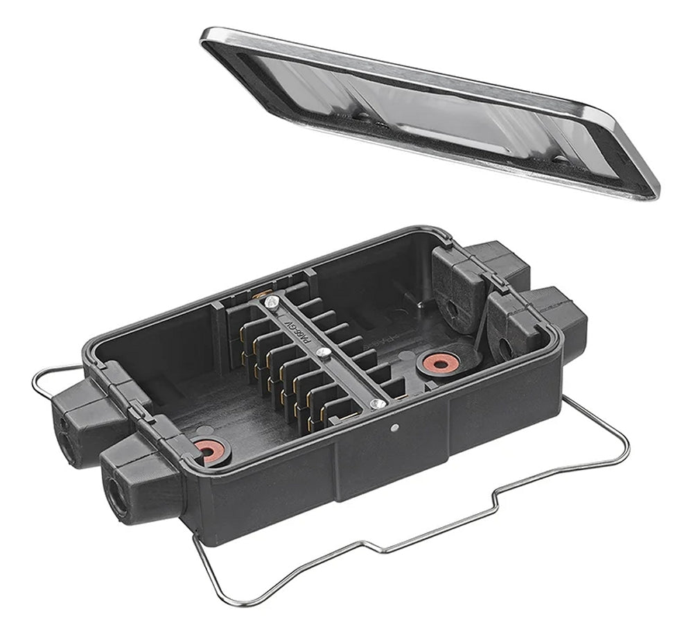 ProPlus 343099V02 Verteilerdose Kunststoff 8 polig Aluminium Deckel