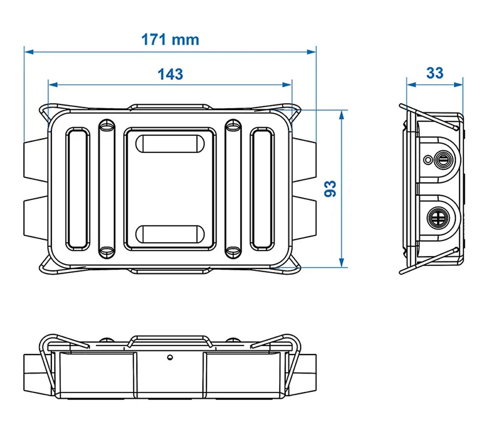ProPlus 343099V02 Verteilerdose Kunststoff 8 polig Aluminium Deckel