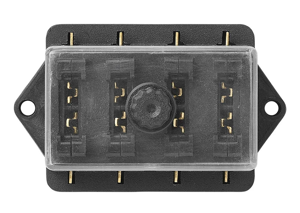 ProPlus 343104 Verteilerdose Verteilerblock 4 fach mit Halter für 4 Flachsicherungen